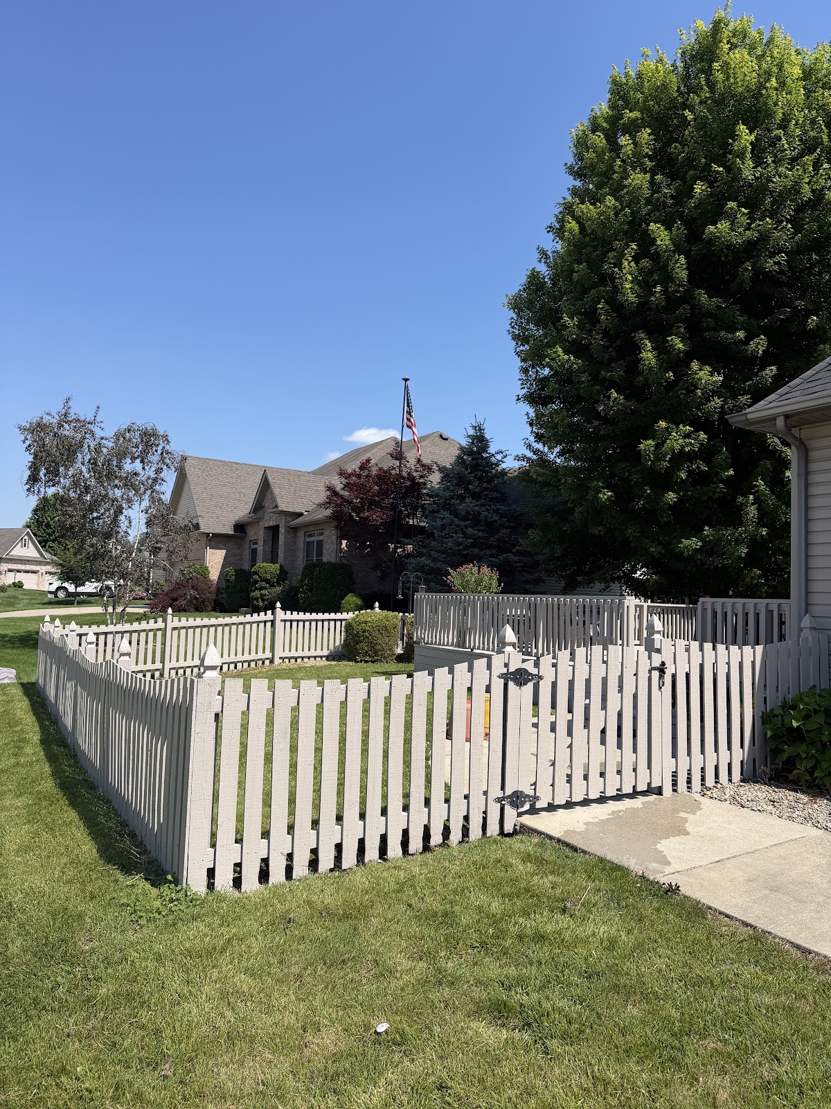 Painted picket fence